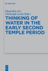 book Thinking of Water in the Early Second Temple Period