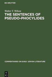 book The Sentences of Pseudophocylides (Commentaries on Early Jewish Literature)