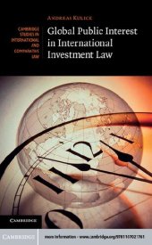 book Global Public Interest in International Investment Law