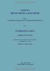 book Scribonii Largi Compositiones: Edidit, in linguam Italicam vertit et commentatus est