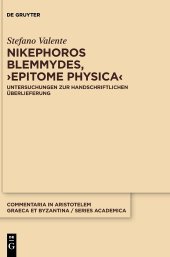 book Nikephoros Blemmydes, ›Epitome physica‹: Untersuchungen zur handschriftlichen Überlieferung