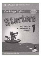 book Cambridge English Starters 1 for Revised Exam from 2018 Answer Booklet: Authentic Examination Papers (Cambridge Young Learners English Tests)