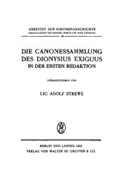 book Die Canonessammlung des Dionysius Exiguus in der ersten Redaktion