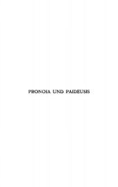 book Pronoia und Paideusis. Studien über Origines und sein Verhältnis zum Platonismus