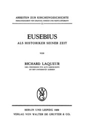 book Eusebius als Historiker seiner Zeit