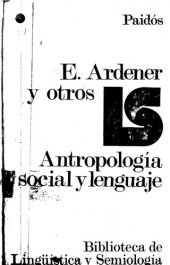 book Antropología social y lenguaje