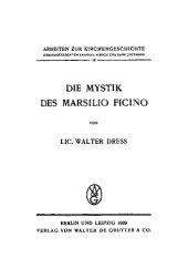 book Die Mystik des Marsilio Ficino