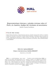 book Representaciones internas y miradas externas sobre el Perú y la América andina. Del Virreinato al Novecientos