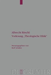 book Albrecht Ritschl: Vorlesung "Theologische Ethik"