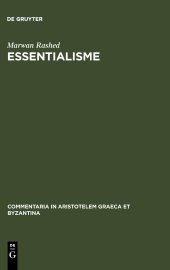 book Essentialisme: Alexandre d'Aphrodise entre logique, physique et cosmologie