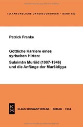 book Göttliche Karriere eines syrischen Hirten: Sulaiman Murshid (1907-1946) und die Anfänge der Muridiyya