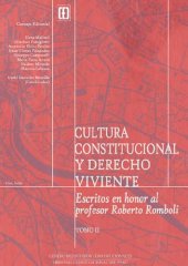 book Cultura constitucional y derecho viviente. Escritos en honor al profesor Roberto Romboli