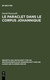 book Le Paraclet dans le corpus johannique