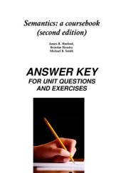 book Only Answer Key to Semantics: A Coursebook