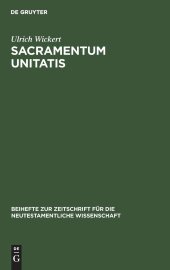 book Sacramentum Unitatis: Ein Beitrag zum Verständnis der Kirche bei Cyprian