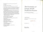 book The Economics of Energy and the Production Process: An Evolutionary Approach