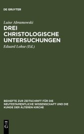 book Drei christologische Untersuchungen