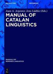 book Manual of Catalan Linguistics