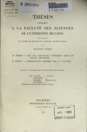 book Sur Les Equations Lineaires dans un Espace Vectoriel