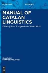 book Manual of Catalan Linguistics