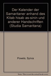 book Der Kalender der Samaritaner anhand des Kitab hisab as-sinin und anderer Handschriften