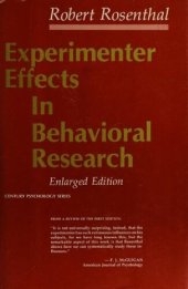 book Experimenter Effects in Behavioral Research. Enlarged Edition