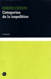 book Categorías de lo impolítico