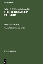 book Jerusalem Talmund III: Nasim Tract - Tractates Gittin and Nazir