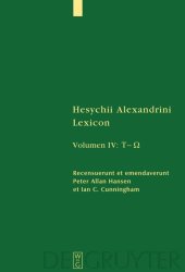 book Hesychii Alexandrini Lexicon Volumen IV: Tau - Omega