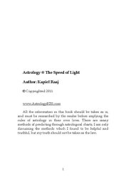 book Astrology @ The Speed Of Light