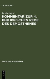 book Kommentar zur 4. Philippischen Rede des Demosthenes