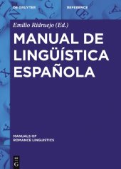 book Manual de lingüística española