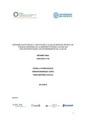 book DERRAMES DE PETRÓLEO Y AFECTACIÓN A LA SALUD MATERNO INFANTIL EN PUEBLOS INDÍGENAS DE LA AMAZONÍA PERUANA: UN ANÁLISIS EXPLORATORIO DESDE LOS DETERMINANTES DE LA SALUD