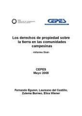 book Los derechos de propiedad sobre la tierra en las comunidades campesinas (Perú). Informe final