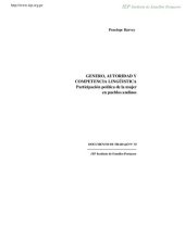 book Género, autoridad y competencia lingüística. Participación política de la mujer en pueblos andinos