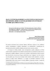 book Raza y etnicidad desde las encuestas sociales de opinión: dime cuántos quieres encontrar y te diré qué preguntar