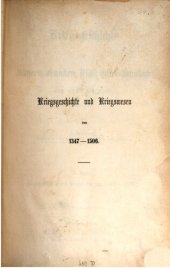 book Kriegsgeschichte und Kriegswesen von 1458-1506