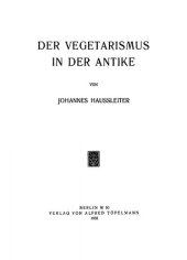 book Der Vegetarismus in der Antike