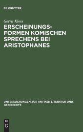 book Erscheinungsformen komischen Sprechens bei Aristophanes