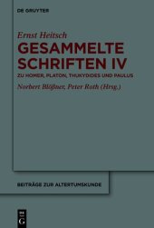 book Zu Homer, Platon, Thukydides und Paulus: Mit einem autobiographischen Brief