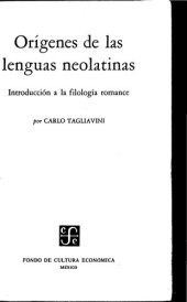 book Orígenes de las lenguas neolatinas. Introducción a la filología romance