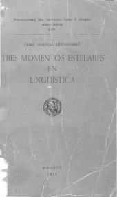 book Tres momentos estelares en lingüística