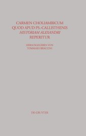 book Carmen choliambicum quod apud Ps.-Callisthenis Historiam Alexandri reperitur