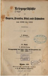 book Kriegsgeschichte von 1634 - 1651 und Kriegswesen von 1598 - 1651