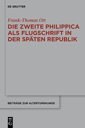 book Die zweite Philippica als Flugschrift in der späten Republik