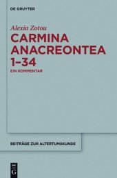 book Carmina anacreontea 1-34: Ein Kommentar