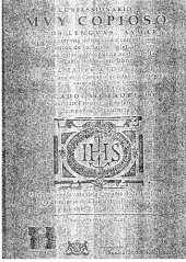 book Confessionario mvy copioso en dos lengvas, Aymara, y Española, con vna instrucción acerca de los siete Sacramentos de la Sancta Iglesia, y otras varias cosas, como puede verse por la Tabla del mesmo libro [Confesionario muy copioso, 1612]