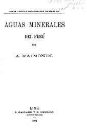 book Aguas Minerales del Perú