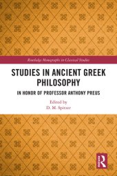 book Studies in Ancient Greek Philosophy: In Honor of Professor Anthony Preus