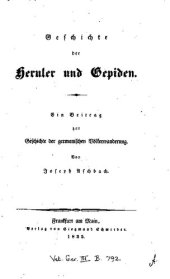 book Geschichte der Heruler und Gepiden : Ein Beitrag zur Geschichte der germanischen Völkerwanderung